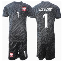 Polska Wojciech Szczesny #1 Bramkarskie Koszulka Wyjazdowa dzieci ME 2024 Krótki Rękaw (+ krótkie spodenki)
